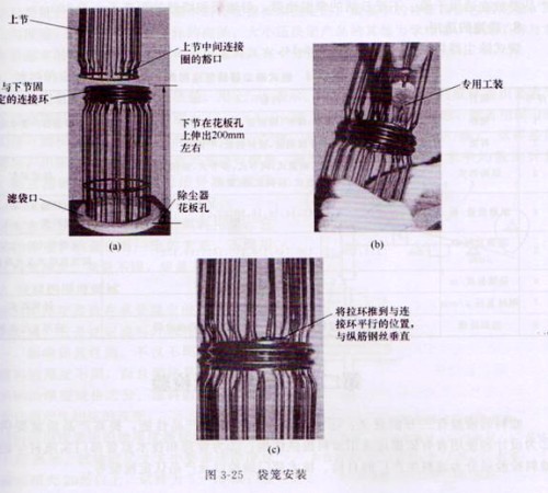 除尘器骨架安装